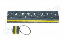 Брелок каучук   (серо-желтый)   KAWASAKI   "AS"