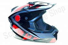 Шлем (кроссовый) Ataki MX801 Strike красный/черный глянцевый    S