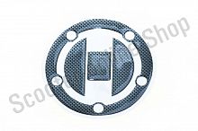 Наклейка на крышку бензобака мото "карбон" #3