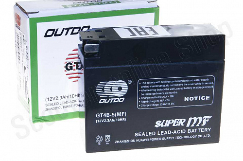Аккумулятор Suzuki, Yamaha плоский  GT4B-5  OUTDO/LS фото фотография изображение картинка
