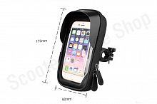 Держатель для телефона на руль мотоцикла велосипеда 6.4" Black-A1