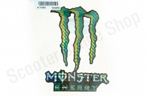 Наклейка   логотип   MONSTER ENERGY  17х12см фото фотография изображение картинка