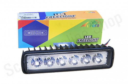 Фара дополнительная  балка  12V, 18W, 6 диодов, влагозащищенная фото фотография изображение картинка
