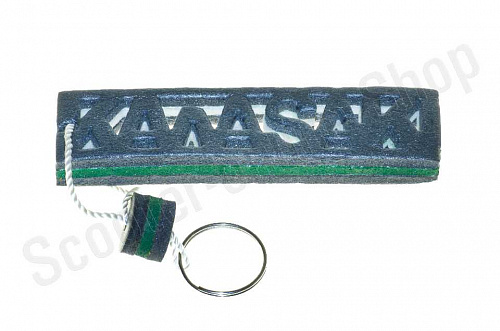 Брелок каучук   (серо-зеленый)   KAWASAKI   "AS" фото фотография изображение картинка