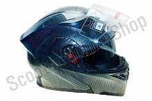 Шлем модуляр Ataki FF902 Carbon черный/серый глянцевый    S
