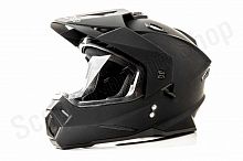 Шлем мото мотард HIZER J6802 (M) #3 matt black (2 визора)