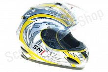 Шлем интеграл SM-1 802 Yellow/Silver L(60)