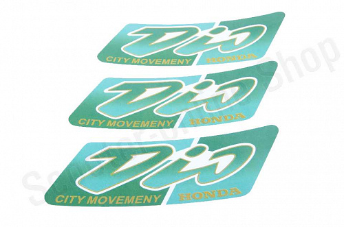 Наклейки Honda DIO (набор, зеленый)  фото фотография изображение картинка