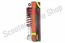 Амортизатор  задний  GY6, Dio, Lead  290мм , регулируемый красный металлик "NDT"