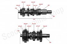 КПП в сборе ZS167FMM, 165FML, 200-9 L1-168  L2-145