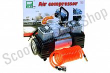 Компрессор 12V, 22А (60л/мин., 10атм.,264Вт, двухпоршневой, с фонариком)