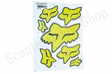 Наклейки спонсор   FOX  28х20см, желтые