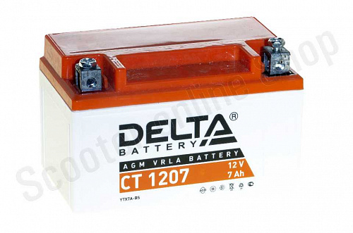 Аккумулятор CT 1207 YTX7A-BS  Delta 150x86x94 фото фотография изображение картинка