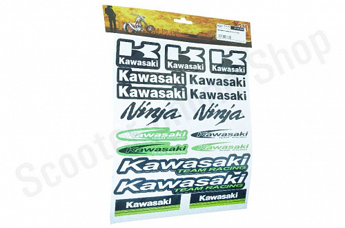 Наклейки Kawasaki 250х300мм фото фотография изображение картинка