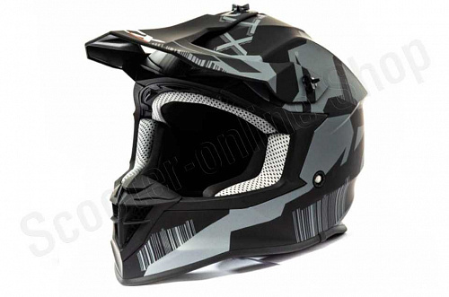 Шлем мото кроссовый GTX 633 (XL) #7 BLACK/GREY фото фотография изображение картинка