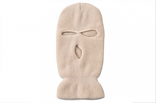 Подшлемник Маска утепленная 3 отверстия бежевая фото фотография 