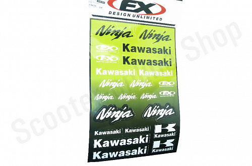 Наклейки 30х45 Kawasaki  EX-002 комплект фото фотография изображение картинка