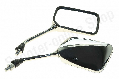 Зеркала Honda CB400,Honda Bros400 прямоугольные, хром фото фотография изображение картинка Зеркала Honda CB400,Honda Bros400 прямоугольные, хром фото фотография изображение картинка