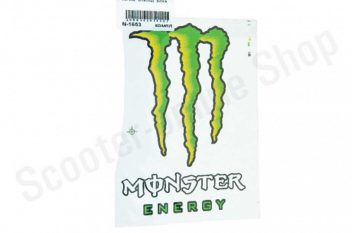 Наклейка   логотип   MONSTER ENERGY   (17х13см)   (#7312) фото фотография изображение картинка