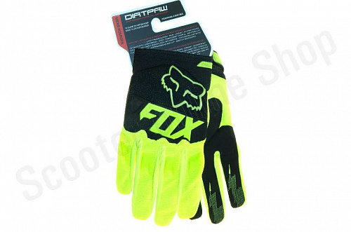 Мотоперчатки перчатки мото Перчатки Fox Dirtpaw race glove Flow Yellow M фото фотография 