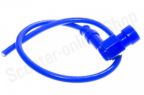 Провод высоковольтный силиконовый (синий) фото фотография изображение картинка