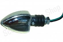 Поворотник  №12 белое стекло, карбон