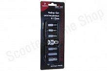 Набор бит ( 7 предметов) шестигранники (4-12мм) Сервис Ключ