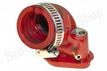 Патрубок карбюратора 4T 139QMB  (силиконовый, красный)   "NJK"