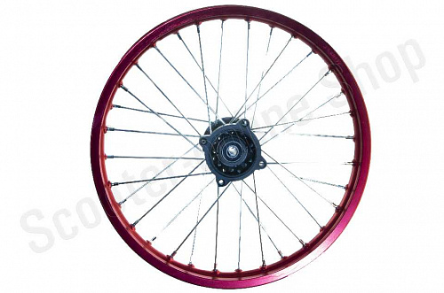 Диск передний 1.60 - 17" алюминий, красный, ось 15мм фото фотография изображение картинка Диск передний 1.60 - 17" алюминий, красный, ось 15мм фото фотография изображение картинка