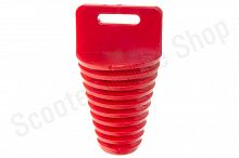 Заглушка глушителя большая красная  d-62/33