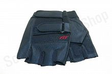 Перчатки черные "без пальцев" L