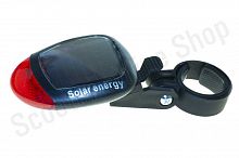 Стоп-сигнал велосипедный 2 RED LED, solar energy, черный  "GJCT"