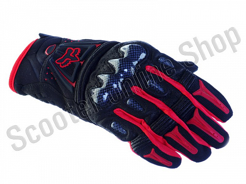 Мотоперчатки перчатки мото Перчатки   "FOX"   BOMBER   (mod:FX-5, size:L, черно-красные) фото фотография 