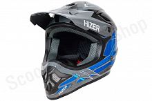 Шлем мото кроссовый HIZER J6805 №4 (L) grey/blue