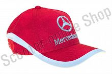 Кепка бейсболка Бейсболка   Mercedes-Benz   (красная, 100% хлопок)