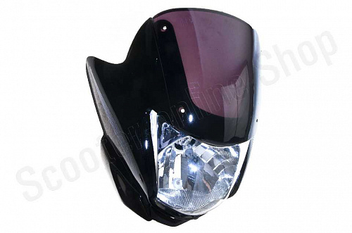 Обтекатель ZS125/150 +фара, крепеж (черный) Обтекатель ZS125/150 +фара, крепеж (черный)