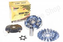 Вариатор в сборе Yamaha Jog 90  (ролики, шкив, втулка, шайба шкива)