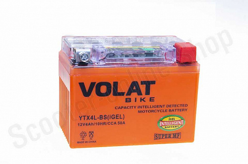 Аккумуляторная батарея 4Ah Volat YTX4L-BS (iGEL)  113х86х70R+ фото фотография изображение картинка