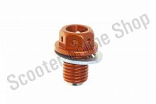 Пробка двигателя сливная с магнитом М12 х1,50  SM-PARTS оранжевая