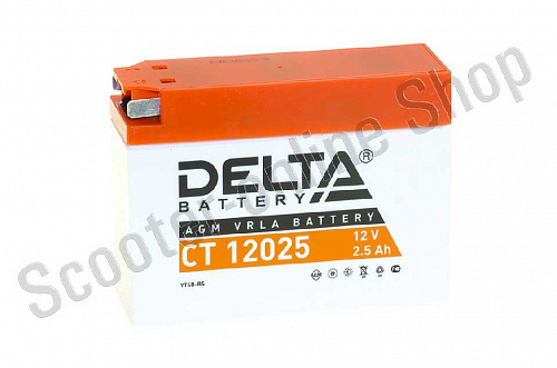 Аккумулятор Sepia Address  CT 12025  4B-BS 2,5ah  Delta 114 х 38 х 86 фото фотография изображение картинка
