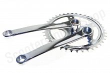 Звезда велосипедная (передняя)   48T   (L-190мм, под круг, хром)   "YKX"   mod B