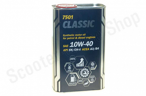 7501 Масло моторное Mannol CLASSIC 10W-40 1л. п/синт. металл фото фотография изображение картинка