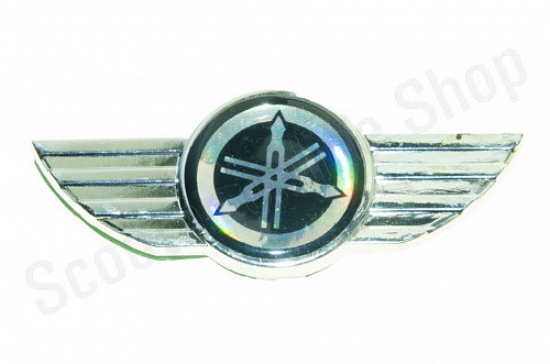 Наклейка   шильдик   YAMAHA  9.5х4см, хром фото фотография изображение картинка