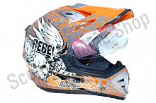 Шлем эндуро Riding Trible H602 оранжевый  L