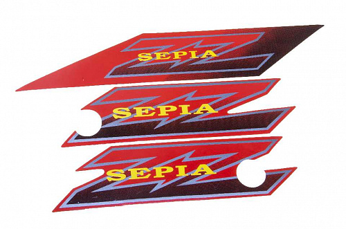 Наклейки Sepia ZZ  0649A красный 255х50 3шт  фото фотография изображение картинка