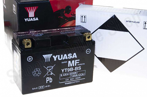 Аккумулятор Yuasa YT9B-BS 12В 8Ач 120CCA 150x70x105 мм Прямая (+-) фото фотография изображение картинка