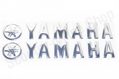 Наклейки YAMAHA   (20х6см, 2шт, хром) фото фотография изображение картинка