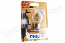Лампа фары BA20D Philips 12728bw 12v 35/35w
