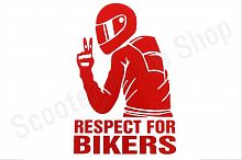Наклейка Respect For Bikers Red комплект 2шт