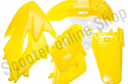 Комплект пластика для питбайка CRF50 (желтый) фото фотография изображение картинка